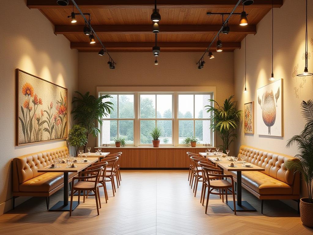 Commercial space bird motif styling