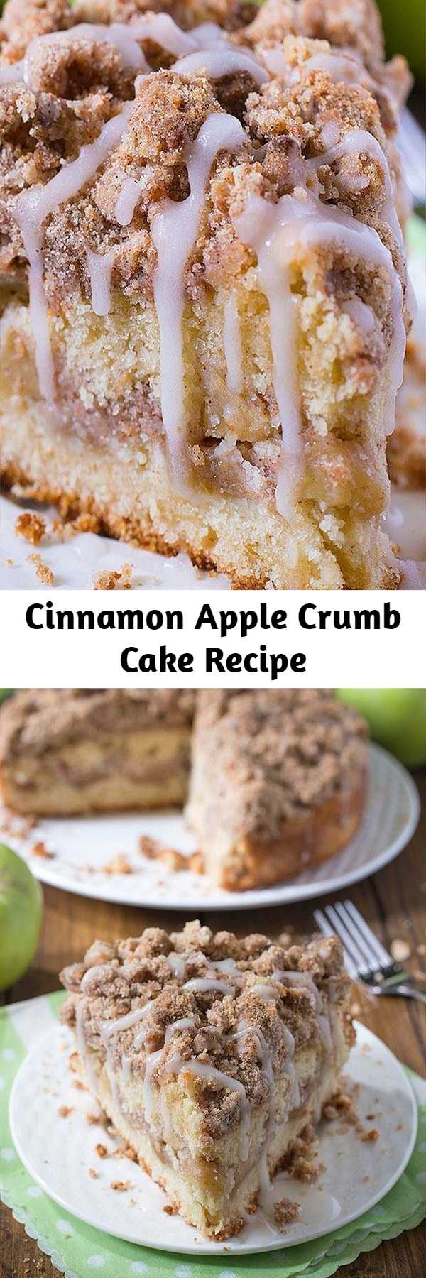 Cinnamon Apple Crumb Cake Recipe - Are you ready for fall baking? Cinnamon Apple Crumb Cake is the perfect dessert for crisp weather coming up.