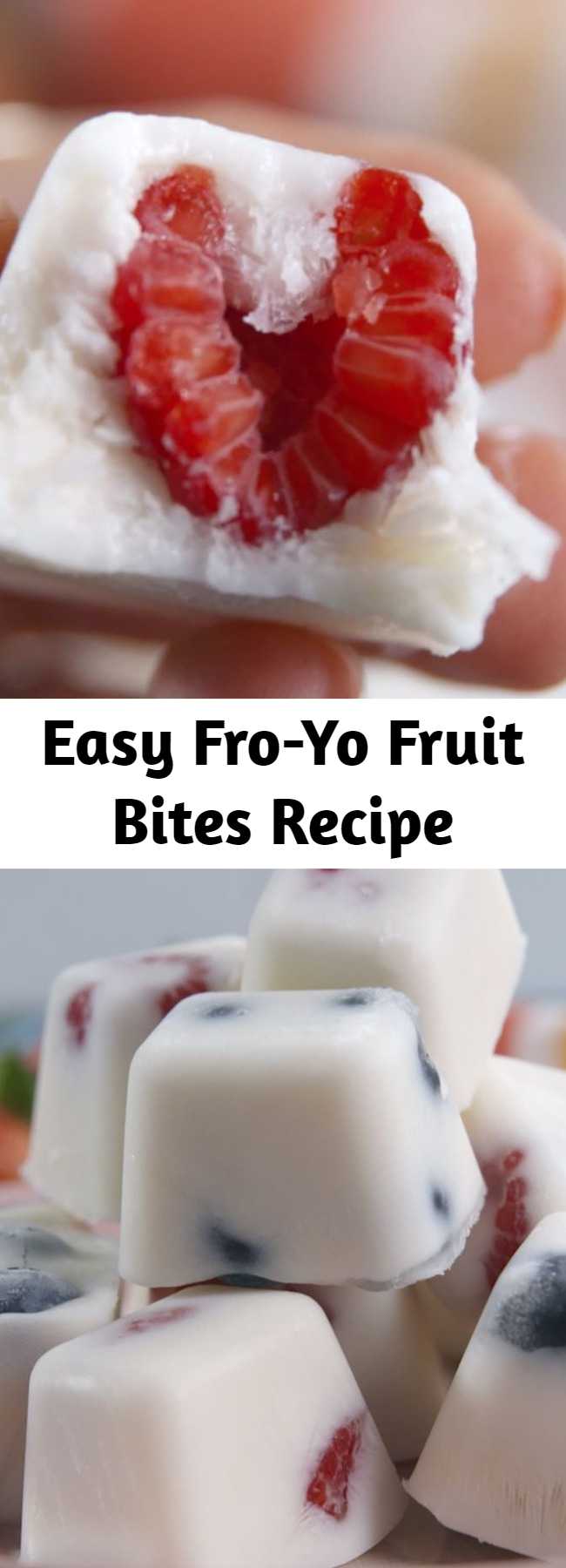 Easy Fro-Yo Fruit Bites Recipe - These fro-yo fruit bites make the perfect breakfast or healthy any-time snack.