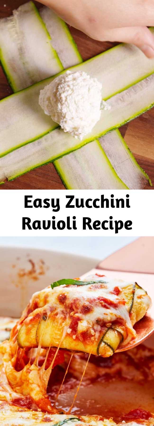 Easy Zucchini Ravioli Recipe - Zucchini noodles can stand in for much more than spaghetti. #easy #recipe #zucchini #ravioli #vegetarian #vegetable #healthy #dinner #filling #lowcarb