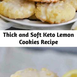 Thick and Soft Keto Lemon Cookies are exactly what you need if you're looking for a delicious cookie that is bursting with lemon flavor! #ketolemoncookies #lemoncookies #ketocookies