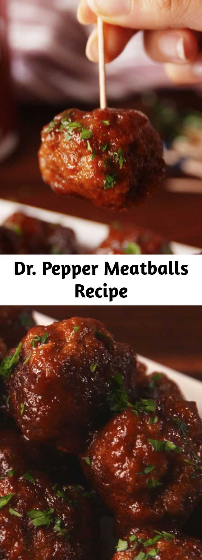 Dr. Pepper Meatballs Recipe - You'll be licking the sauce spoon, it's so good.