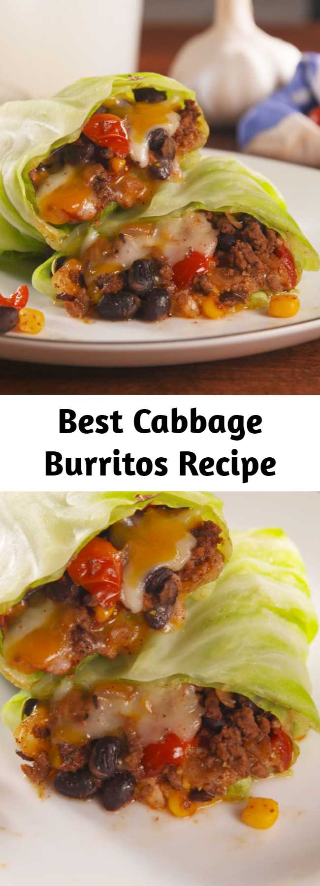 Best Cabbage Burritos Recipe - The healthy way to get your Tex-Mex fix. #healthyrecipes #easyrecipes #cabbage #healthyburritos #lowcarb