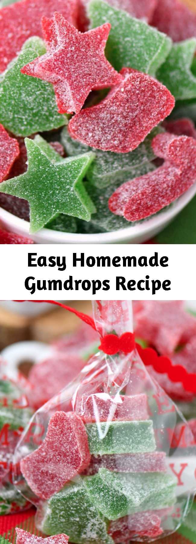 Easy Homemade Gumdrops Recipe - These Homemade Gumdrops are the perfect treat to make for friends and family during the holidays! Made with just a handful of ingredients – including applesauce – this easy gumdrop are sure to become a holiday tradition! A Christmas favorite with our family!