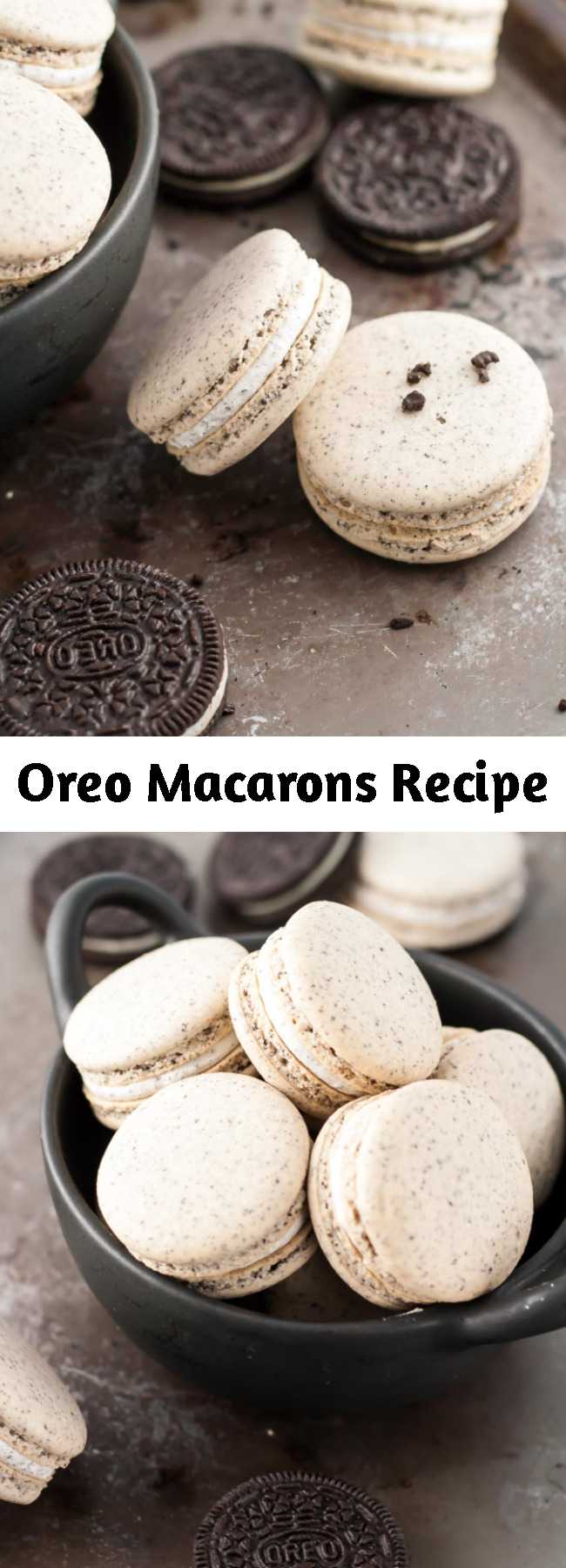 Oreo Macarons Recipe - Turn your favourite store-bought classics into something even more decadent with these delicate Oreo macarons.