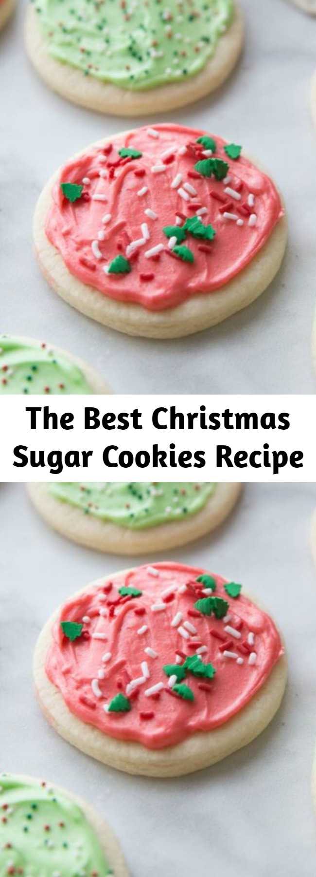 The Best Christmas Sugar Cookies Recipe - The Best Christmas Cookies for the holidays! Easy Sugar Cookies that everyone will LOVE! You have a melt in your mouth sugar cookies that are festive and fit into the holiday season. Soft cut out sugar cookies that require no chilling of the dough! This soft sugar cookie recipe will be a perfect fit to your baking needs this holiday season. #cookies #christmas #cookierecipe #cookieideas #christmascookies #snacks #treats