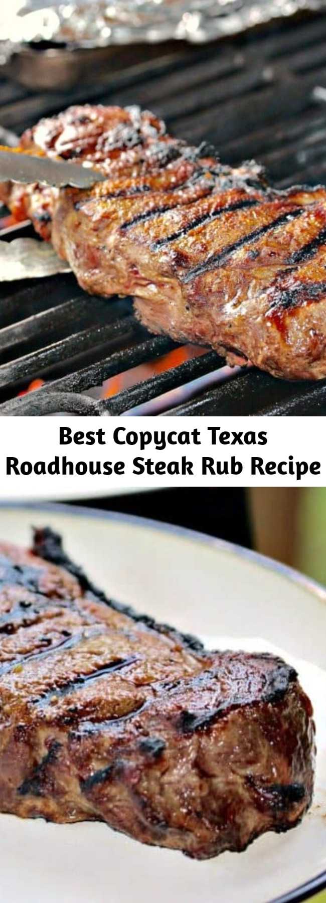 Best Copycat Texas Roadhouse Steak Rub Recipe - Just a few simple seasonings is all you need to make the best dry steak rub recipe to compliment the amazing flavors in your chicken or steak, and tastes just like the Texas Roadhouse restaurant!