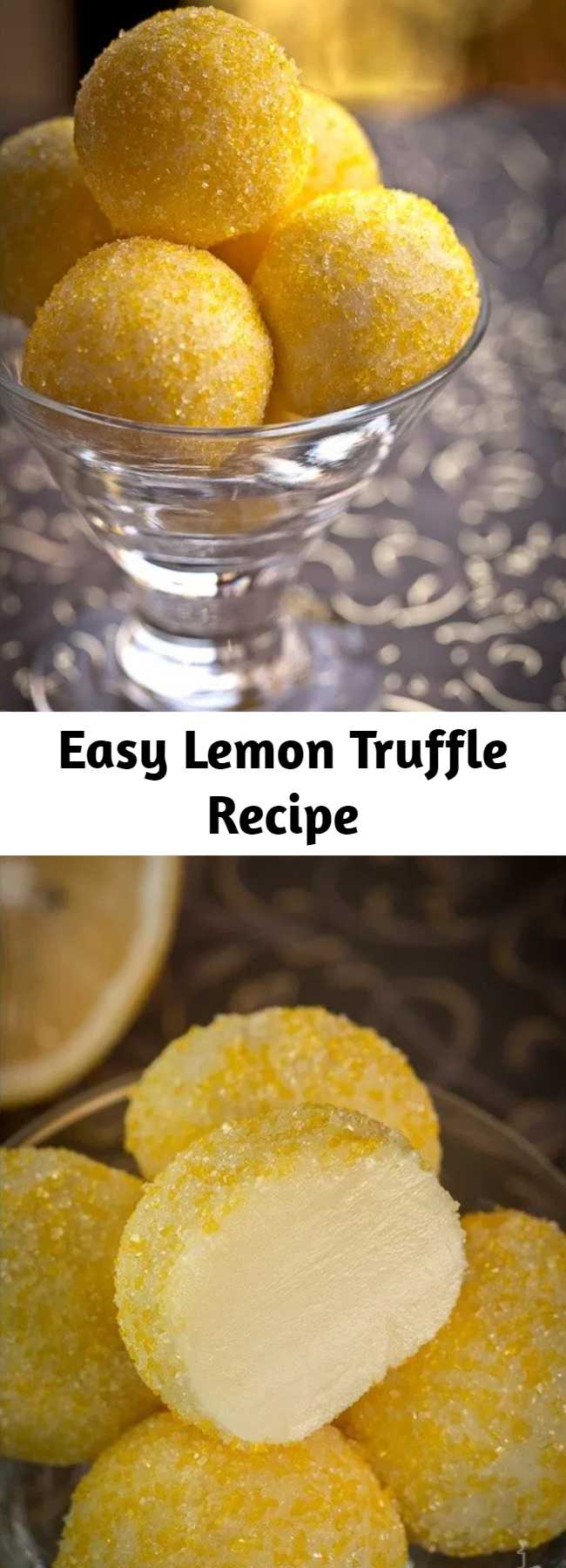 Easy Lemon Truffle Recipe - Lemon Truffles are made with just a couple of ingredients and are super easy to put together. If you love lemon, these little no bake dessert treats will become your favorite quick!
