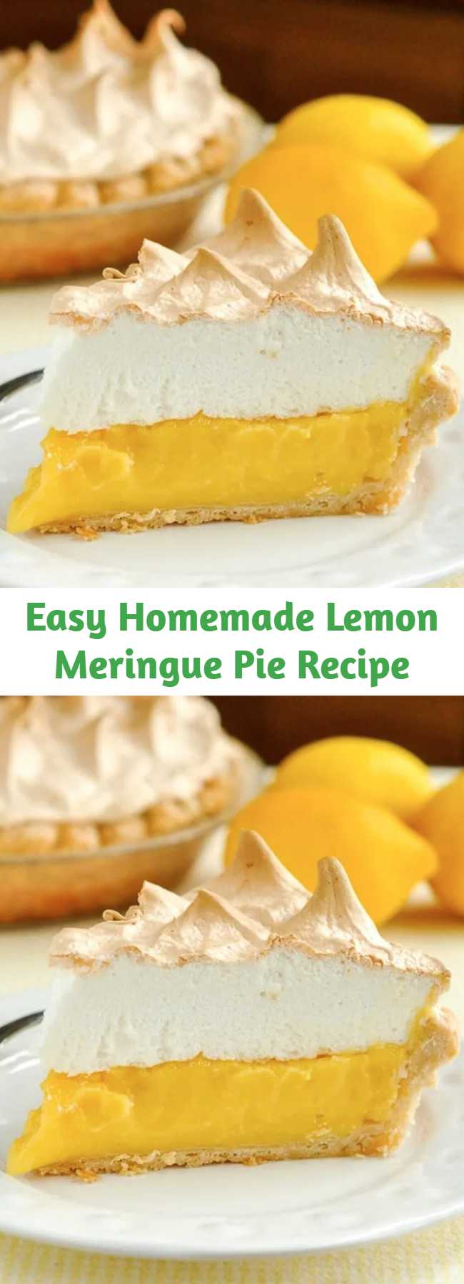 Easy Homemade Lemon Meringue Pie Recipe - If your pie comes from powder in a box, STOP! A fantastic homemade lemon meringue pie, made completely from scratch, tastes much better and is actually just as easy to prepare.