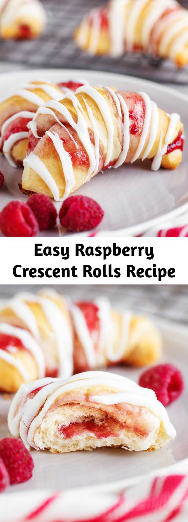 Easy Raspberry Crescent Rolls Recipe - Raspberry Crescent Rolls: a delicious sweet dessert that is quick to prepare and uses pre-made crescent rolls and delicious raspberry jam.